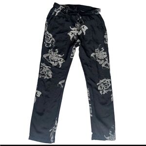 Biya by Johnny Was 100% Silk Pants Drawstring Floral Sheer Small